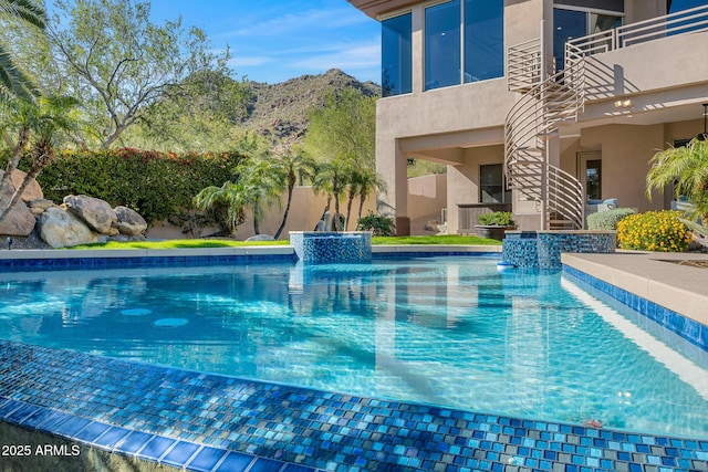 13621 E Aster Dr, Scottsdale, AZ 85259 - outdoor pool featuring a mountain view