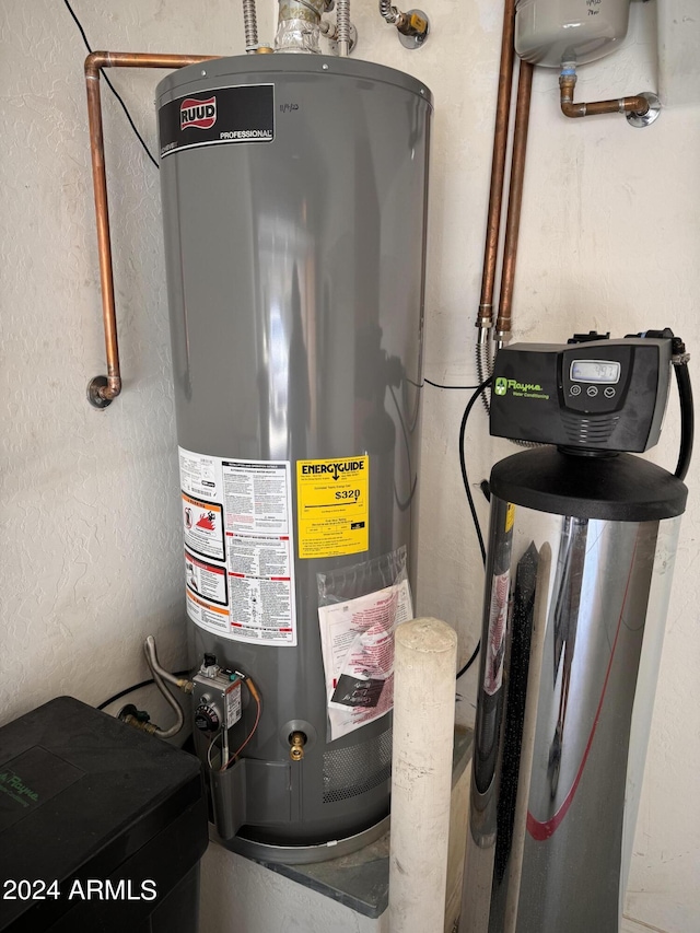 utilities featuring gas water heater