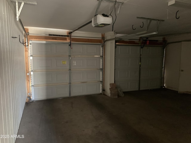 garage featuring a garage door opener