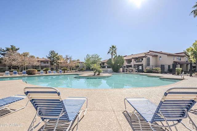 view of pool featuring a patio area