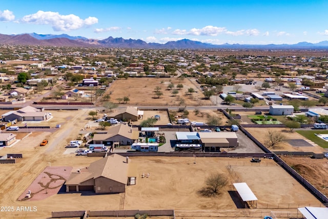 aerial view featuring a mountain view