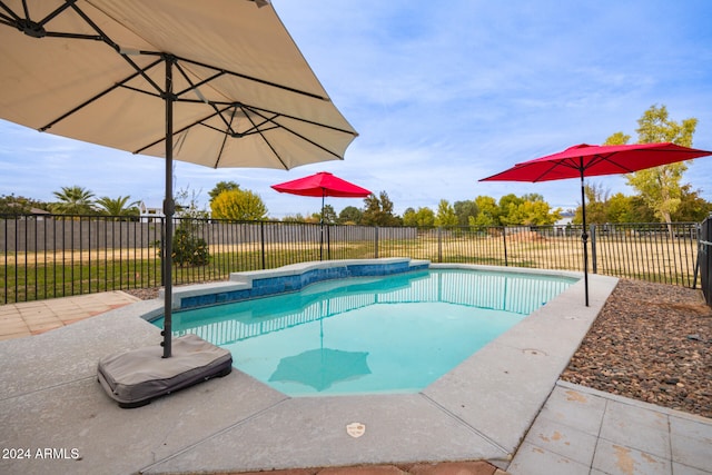 view of pool with a patio