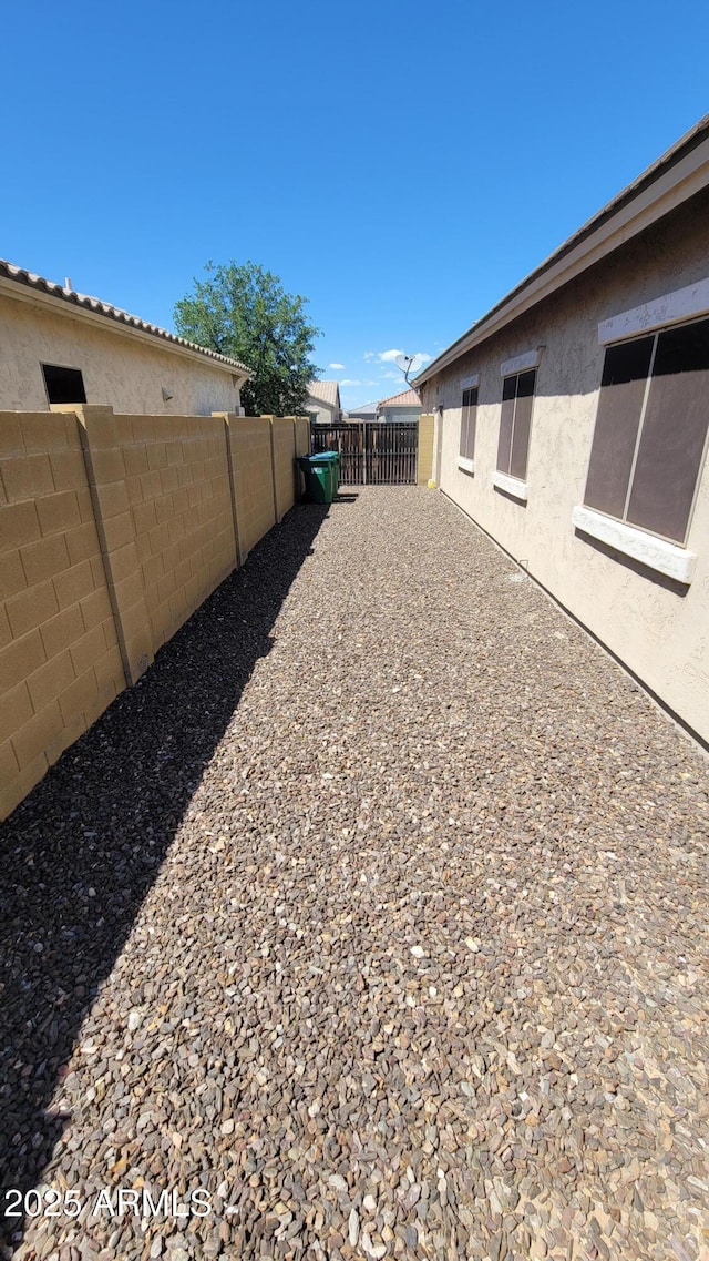 view of fenced backyard