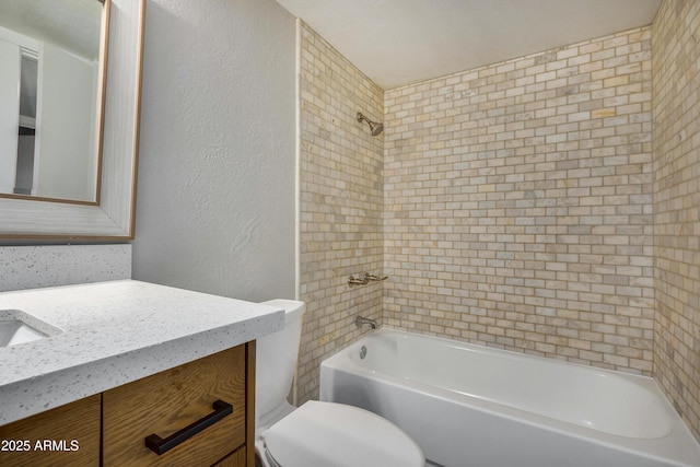 2228 E Campbell Ave Unit 116, Phoenix, AZ 85016 - full bathroom with tiled shower / bath combo, vanity, and toilet