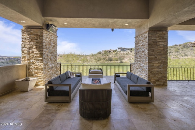 view of patio / terrace featuring outdoor lounge area