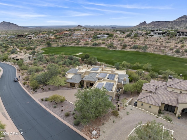 aerial view featuring a mountain view