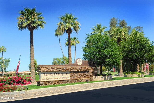 view of community sign