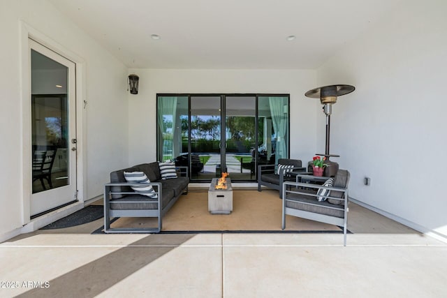 view of patio with an outdoor hangout area