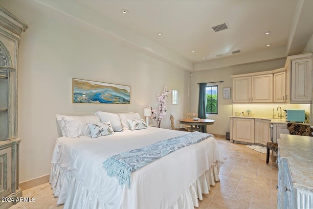 bedroom featuring sink