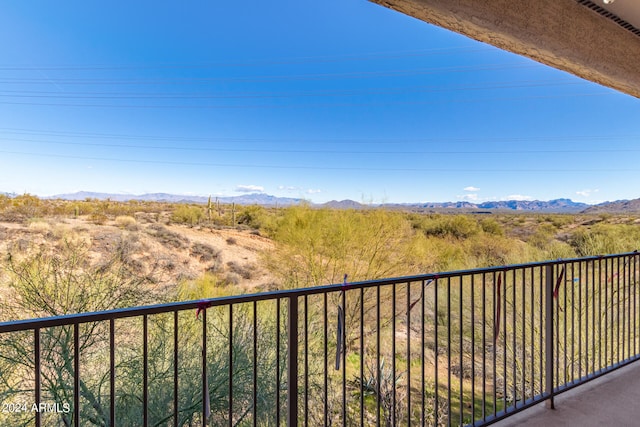 balcony with a mountain view