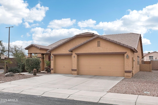 single story home featuring a garage