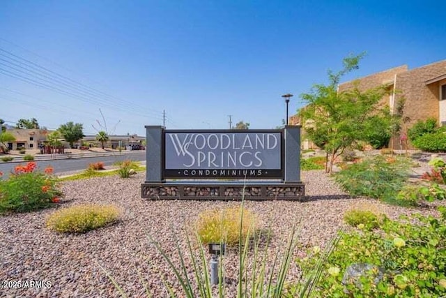 view of community sign