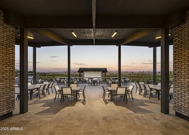 view of patio with outdoor dining area