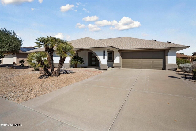 view of front facade with a garage