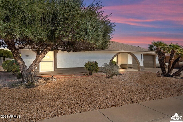 view of front of house featuring a garage