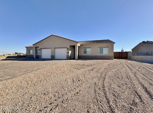 view of front of house featuring a garage