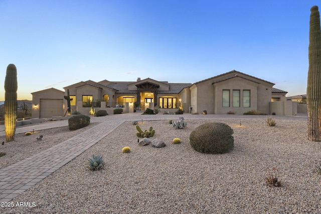 view of front of home featuring a garage