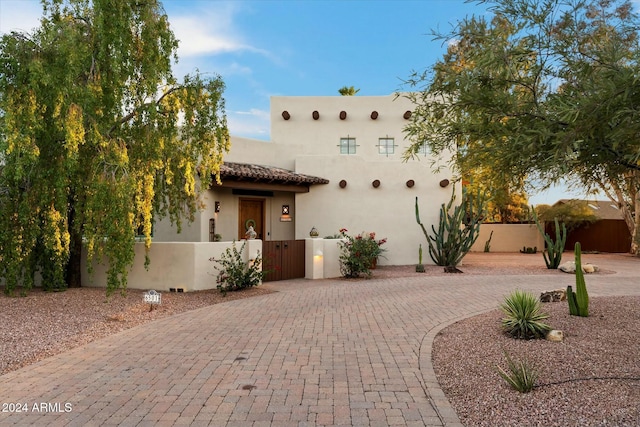 view of pueblo-style home