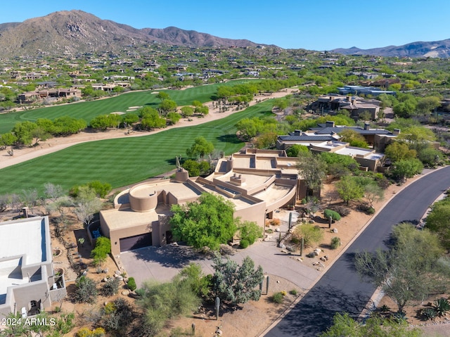 bird's eye view featuring a mountain view