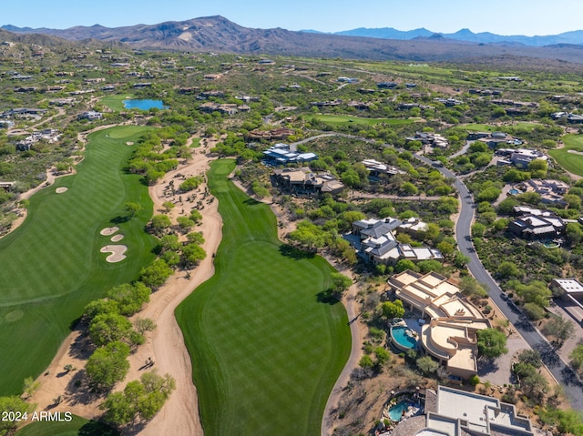 bird's eye view featuring a mountain view