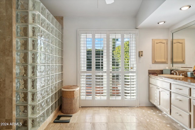 doorway to outside featuring sink