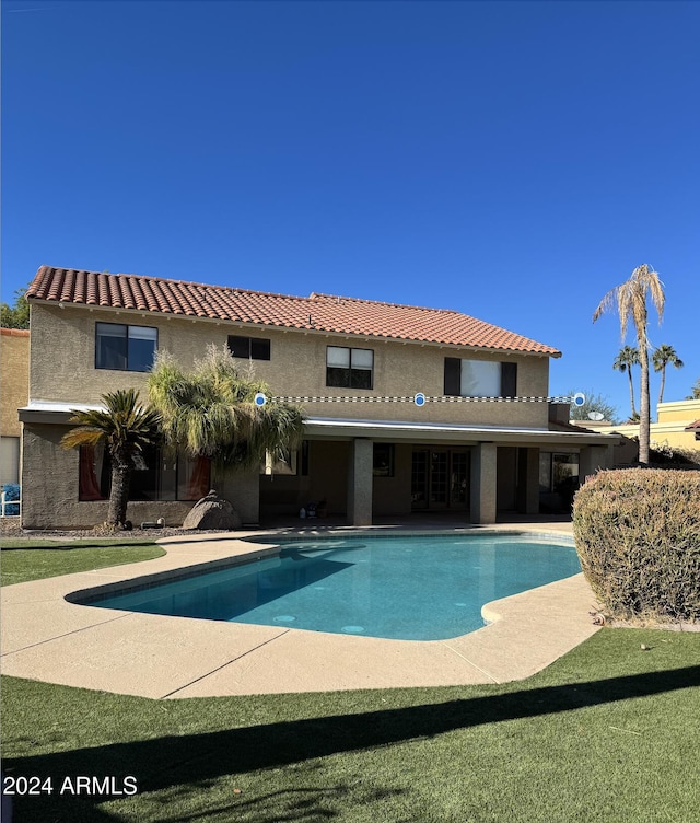 view of pool featuring a patio area