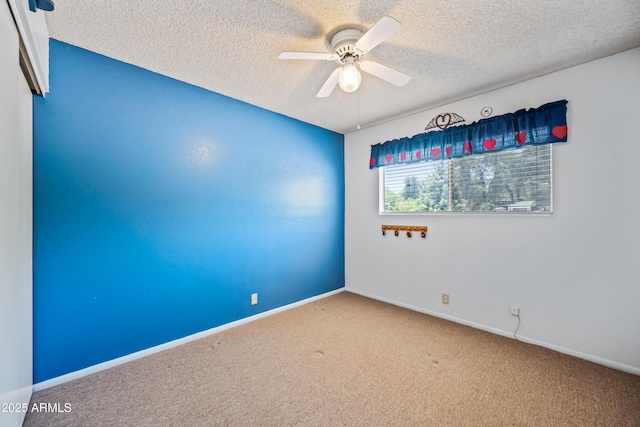 312 W Saddle Ln, Payson, AZ 85541 - empty room with a textured ceiling, carpet, and a ceiling fan