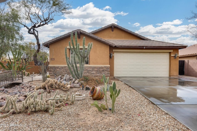 view of front of home featuring a garage