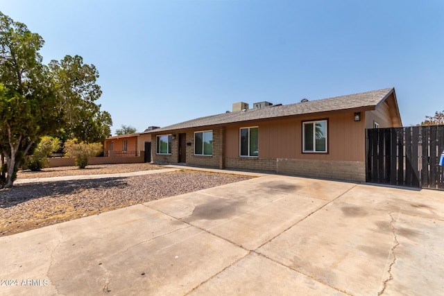 view of front of property with a patio area