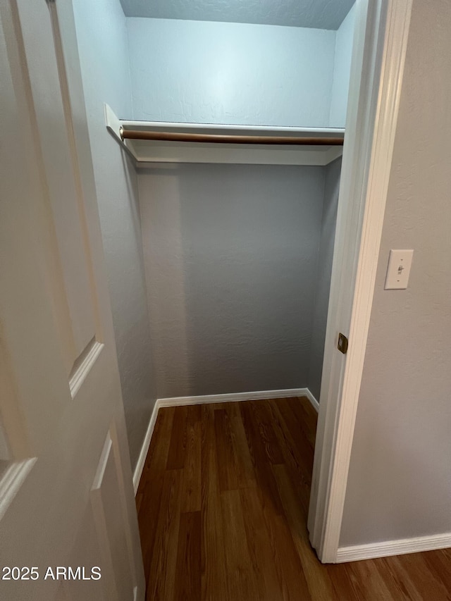 walk in closet featuring hardwood / wood-style floors