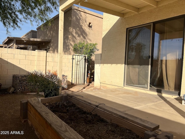 view of home's exterior featuring a patio