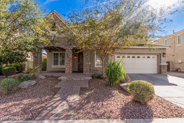 view of front of house featuring a garage