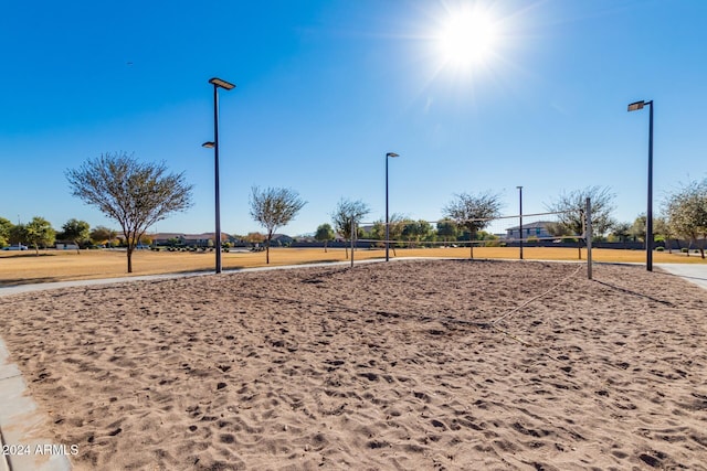 view of community featuring volleyball court