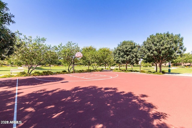 view of basketball court with community basketball court