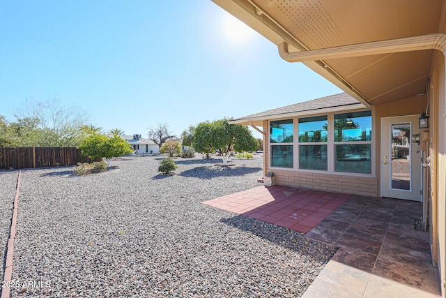 view of yard with a patio area