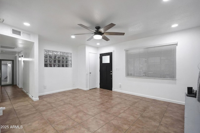 8202 W Turney Ave, Phoenix, AZ 85033 - entryway with a ceiling fan, recessed lighting, and tile patterned flooring