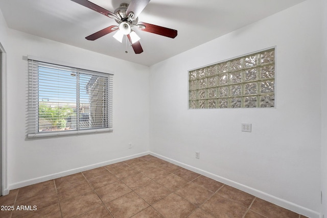 8202 W Turney Ave, Phoenix, AZ 85033 - spare room with ceiling fan and tile patterned flooring