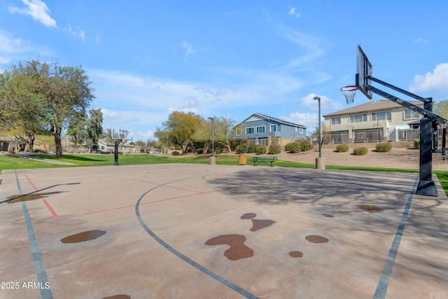 view of sport court featuring community basketball court