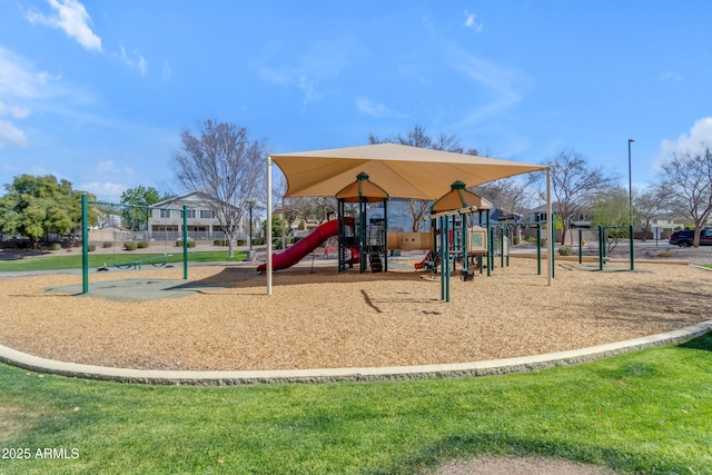 view of community jungle gym