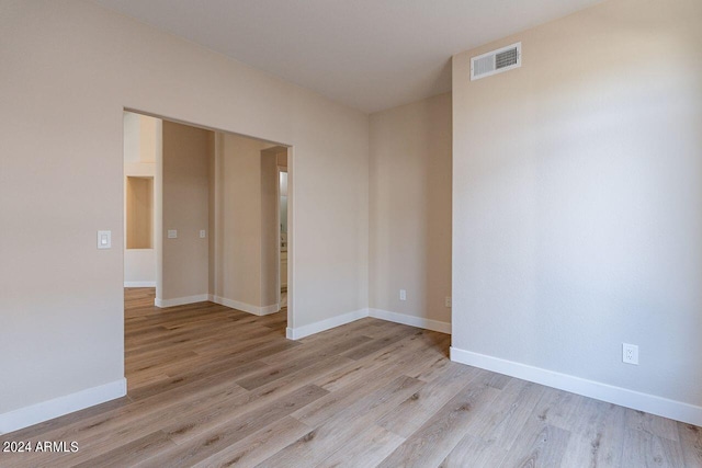 empty room featuring light hardwood / wood-style floors