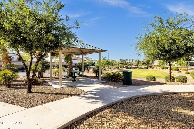 view of community featuring a gazebo
