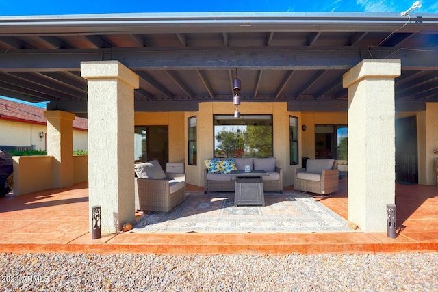 view of patio / terrace with an outdoor hangout area