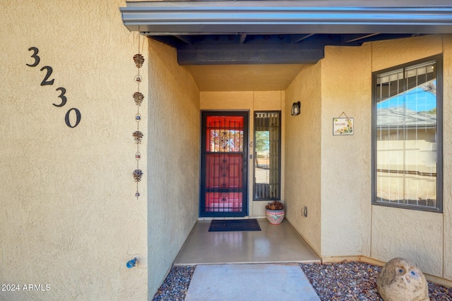 view of doorway to property