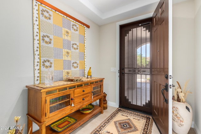 view of tiled entrance foyer