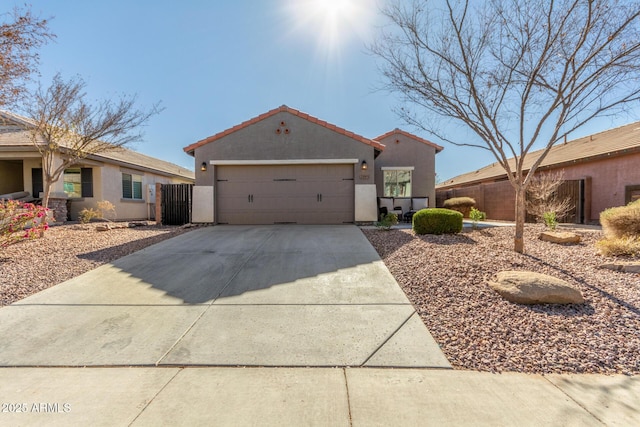 view of front of home featuring a garage