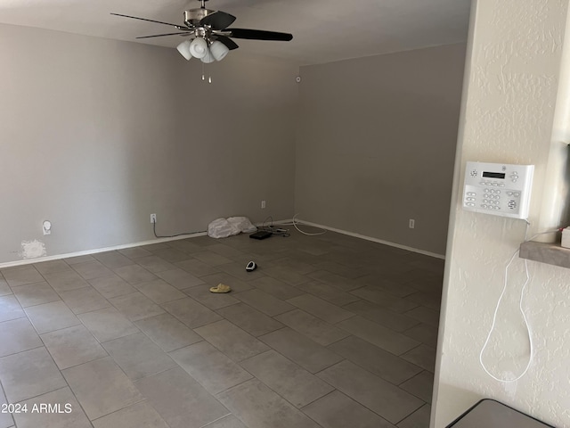 unfurnished room featuring ceiling fan