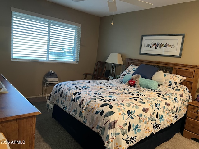 view of carpeted bedroom