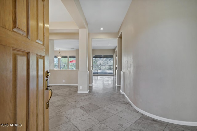 13945 E Gail Rd, Scottsdale, AZ 85259 - foyer entrance with baseboards and light tile patterned floors