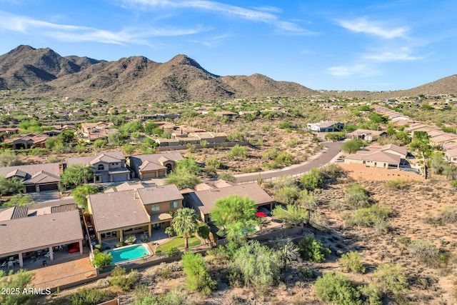13945 E Gail Rd, Scottsdale, AZ 85259 - aerial perspective of suburban area featuring a mountainous background