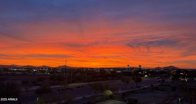 view of nature at dusk